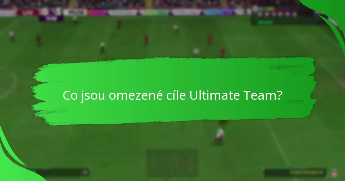 Kdy jsou aktuální omezené cíle dostupné?