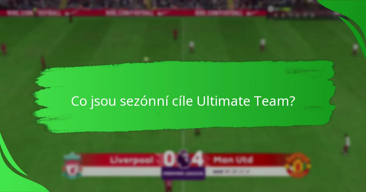 Jak efektivně dokončit sezónní cíle Ultimate Team?