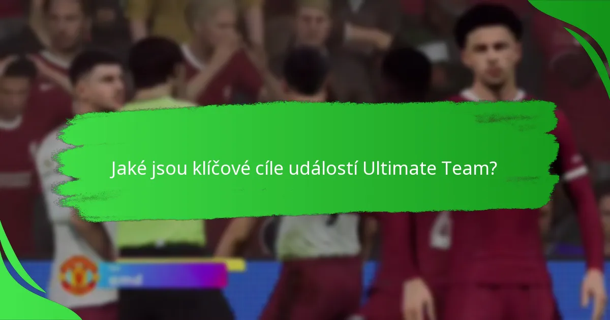 Jaké hráčské předměty jsou k dispozici během událostí Ultimate Team?